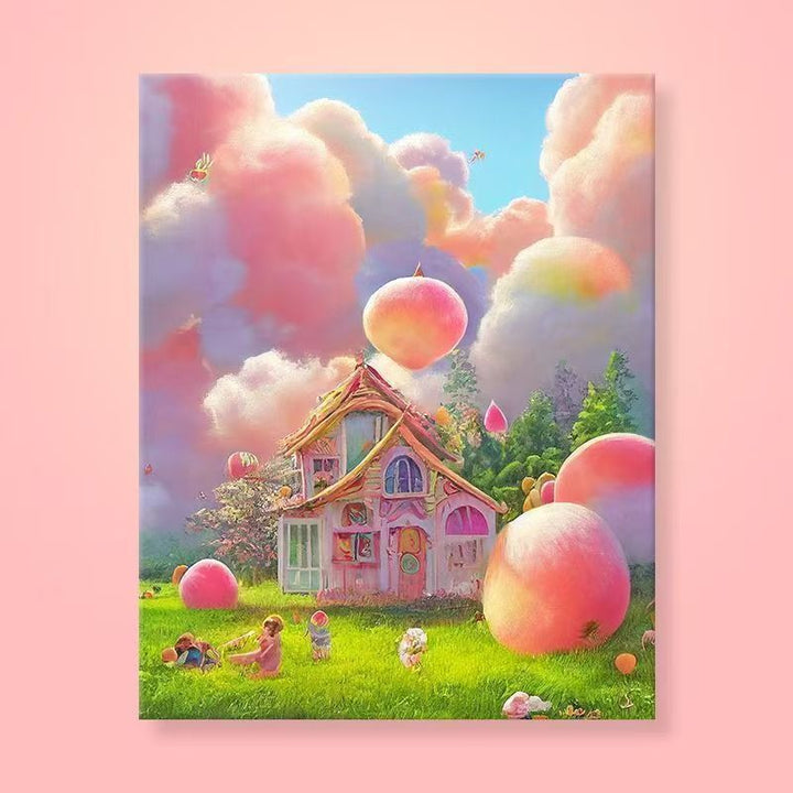 Verspielt Fantasie Landschaft Leinwand Kunst Karnz