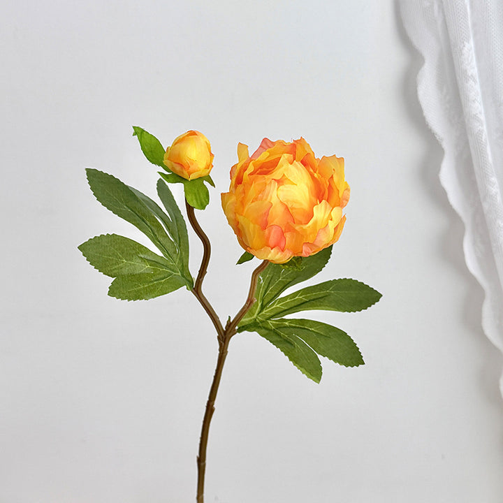 Künstlicher Pfingstrosenstrauß mit zarten Blüten und Blättern Karnz