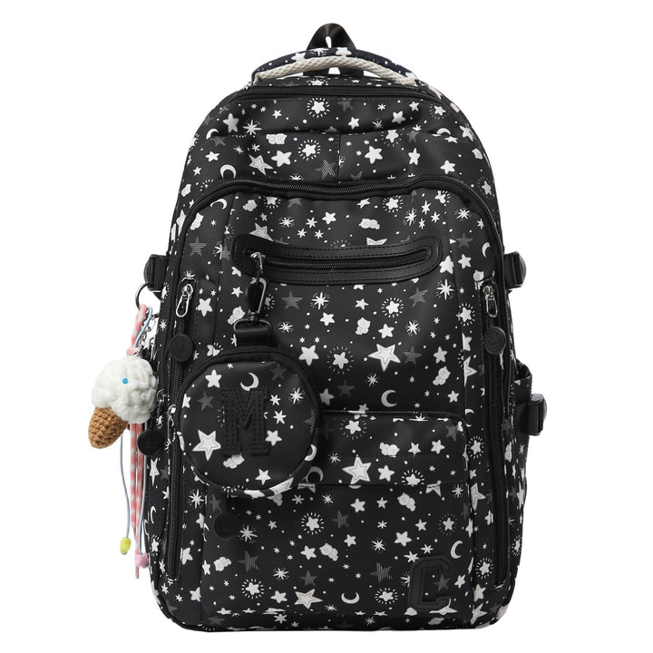 Verspielt Stern-Print Schulrucksack