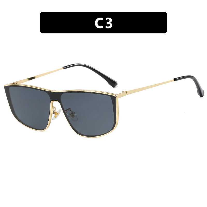 Damen elegante quadratische Sonnenbrille mit luxuriösem Metallrahmen Karnz