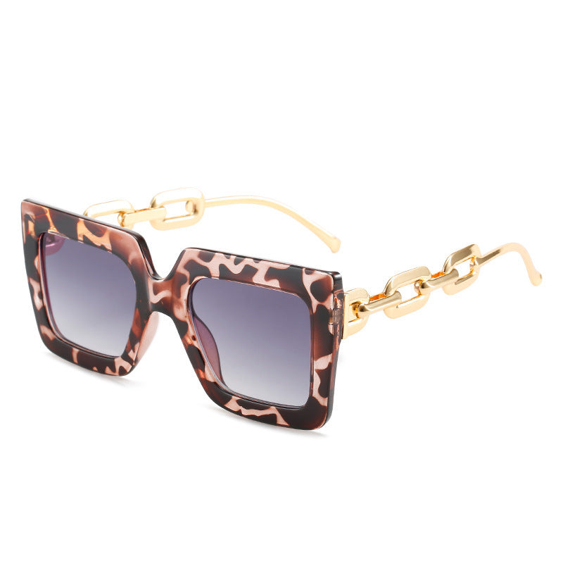 Damen Cat-Eye Sonnenbrille mit luxuriösem Design und Kettenrahmen Karnz