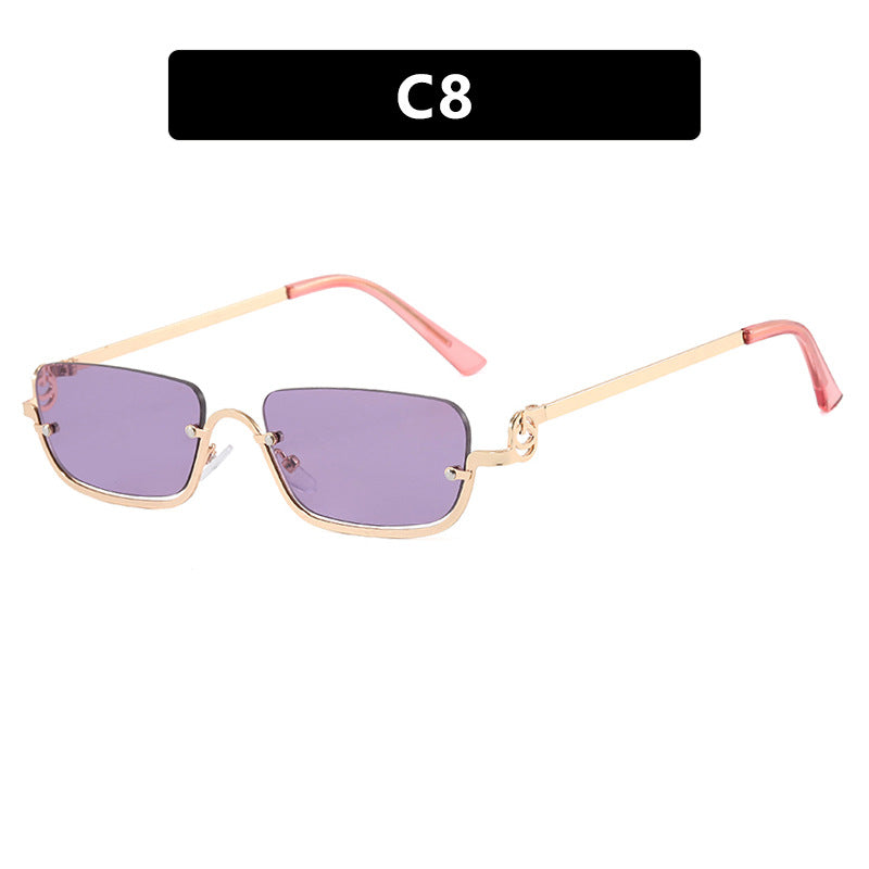 Damen Modische quadratische Sonnenbrille mit elegantem Metallgestell Karnz