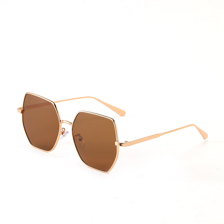 Damen modische hexagonale Sonnenbrille mit UV-Schutz Karnz
