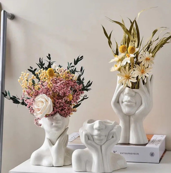 Kunstnerisch Handgeformte Blumenvase