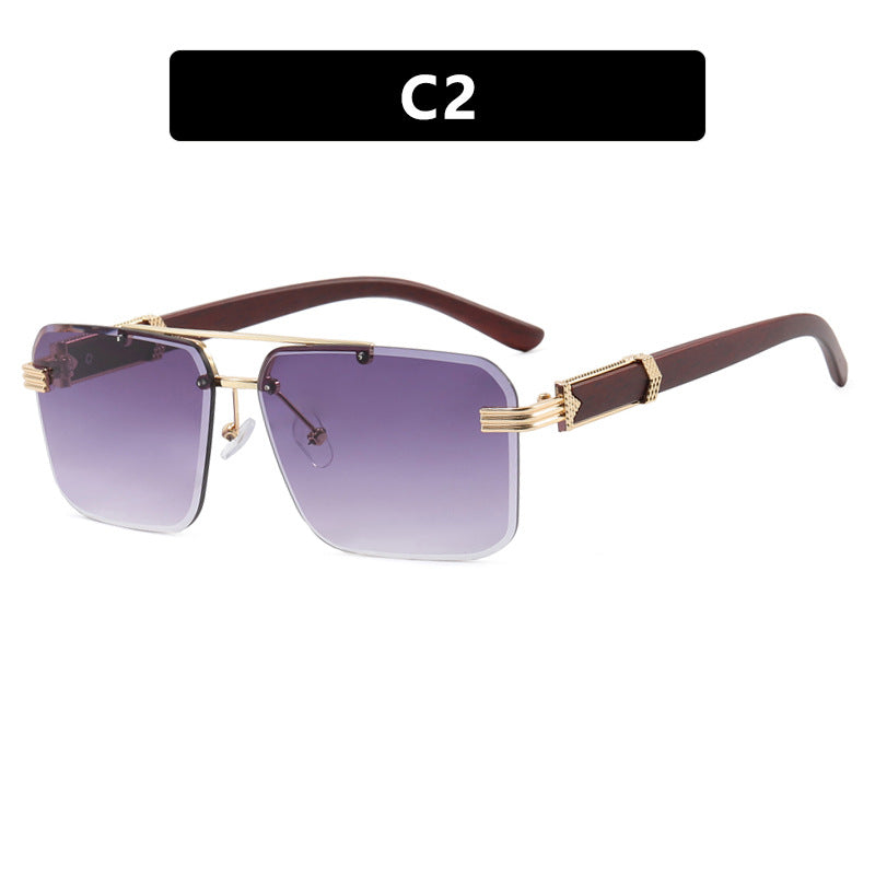 Damen geometrische Oversized-Sonnenbrille mit trendigem Design und luxuriösen Akzenten Karnz
