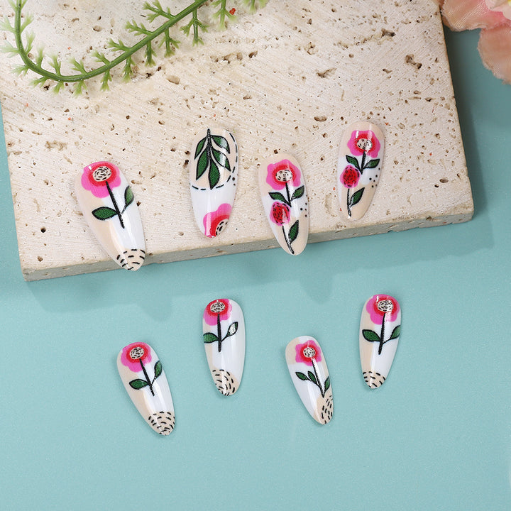 Kunstnägel im floralen Design Karnz 1788541980