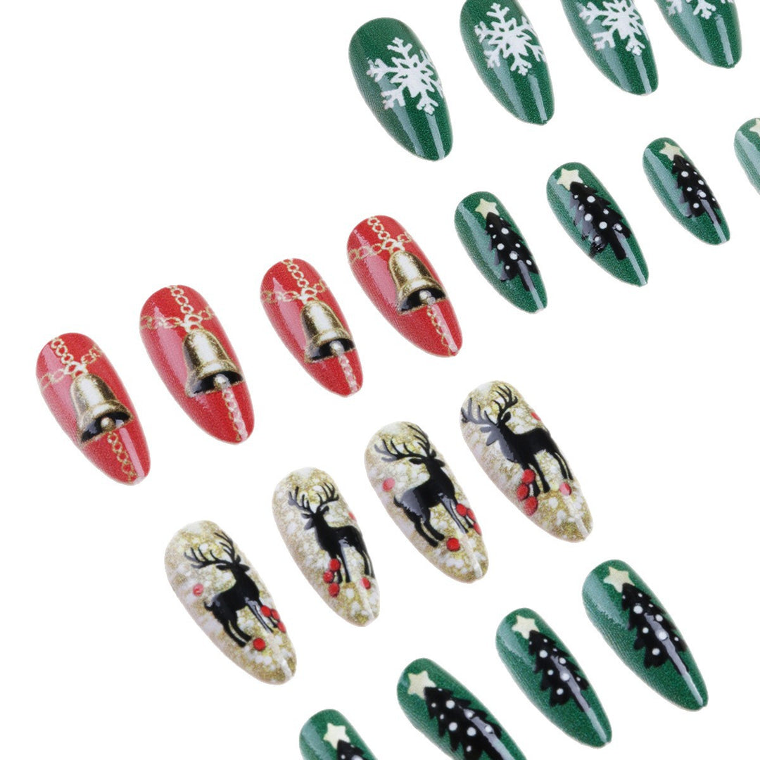 Festliche thematische Press-On Nagelkunst Karnz