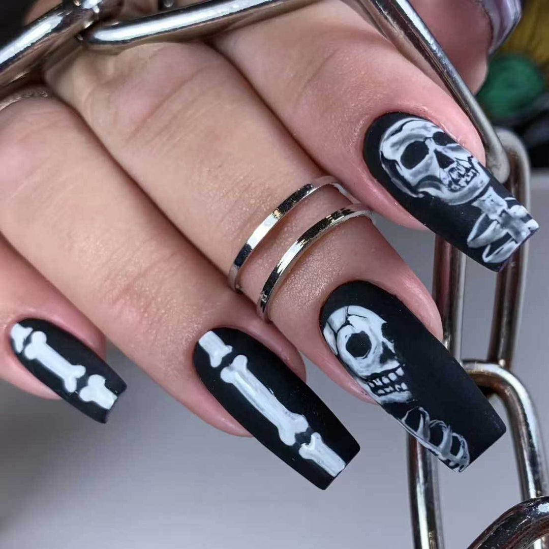 Halloween-Themen Skelett Nagelkunst Set