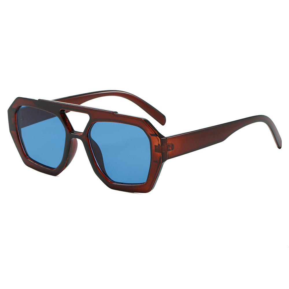 Damen geometrische Sonnenbrille im extravaganten Design Karnz