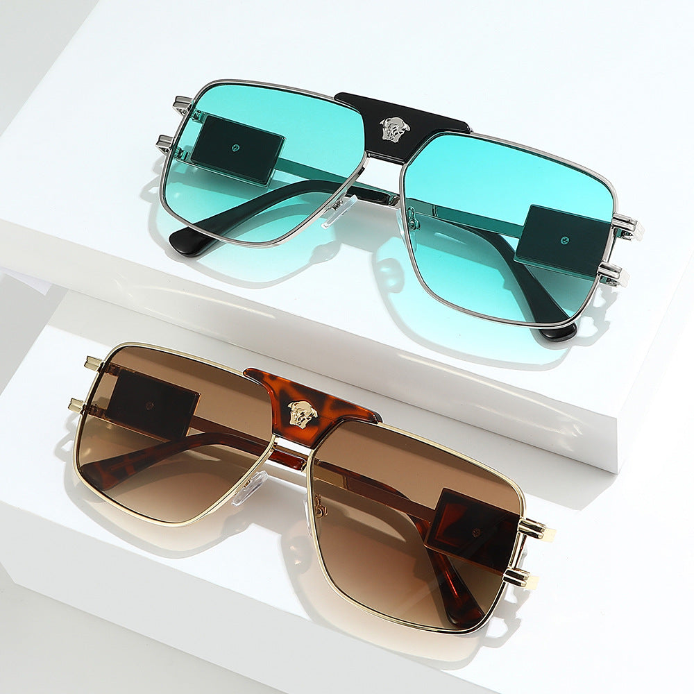 Damen stilvolle Sonnenbrille mit modernem, quadratischem Rahmen Karnz
