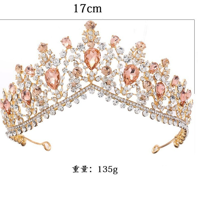 Damen Glamouröse Tiara mit Strass- und Kristallverzierungen Karnz