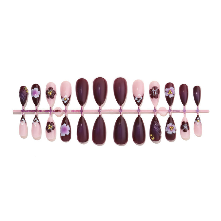 Blumenverzierte Press-On Nagelset Karnz 1788496103