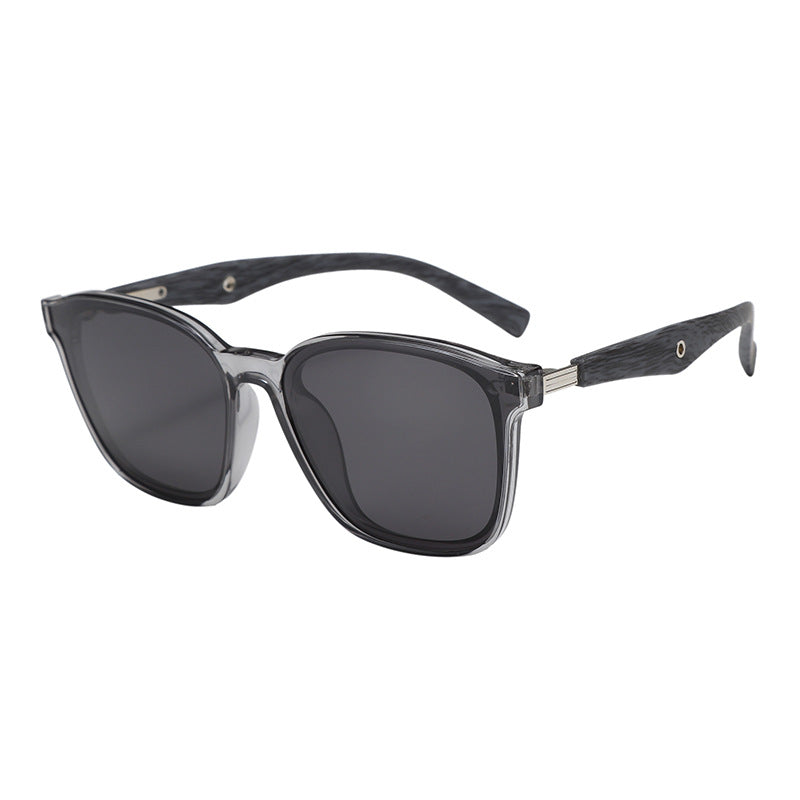 Damen stilvolle oversized Sonnenbrille mit hölzernen Akzenten Karnz