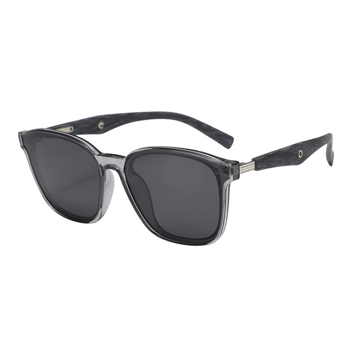 Damen stilvolle oversized Sonnenbrille mit hölzernen Akzenten Karnz