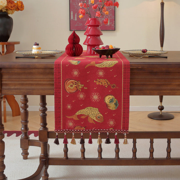 Dekorativer Blumendesign Tischläufer