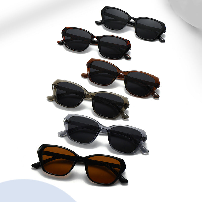 Damen moderne rechteckige Sonnenbrille mit robustem Gestell Karnz