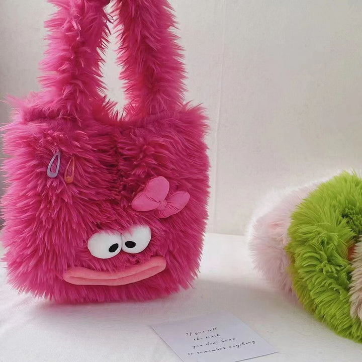 Kuschelige Plüschhandtasche mit Tiermotiv Karnz