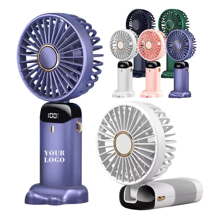 Tragbarer Mini Handventilator mit Digitalanzeige Karnz