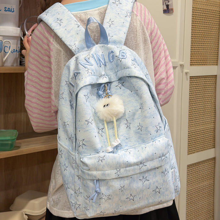 Damen stilvoller Stern-Print Rucksack Karnz
