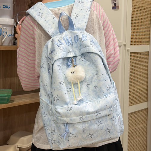Damen stilvoller Stern-Print Rucksack Karnz