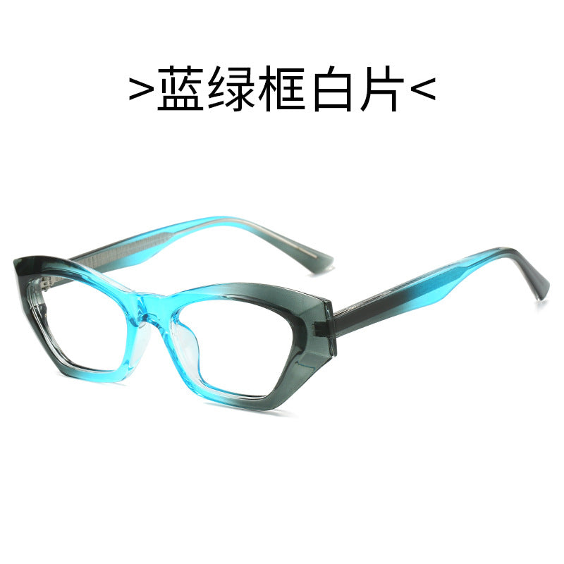 Damen Cat-Eye Sonnenbrille mit modernen transparenten Akzenten Karnz