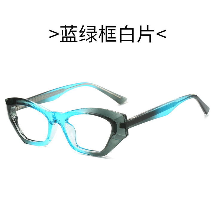 Damen Cat-Eye Sonnenbrille mit modernen transparenten Akzenten Karnz
