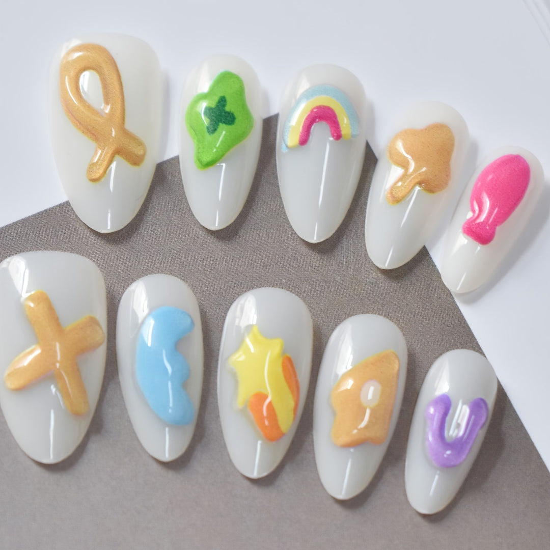 Künstlerisches Gel-Nagelkunst-Design Karnz