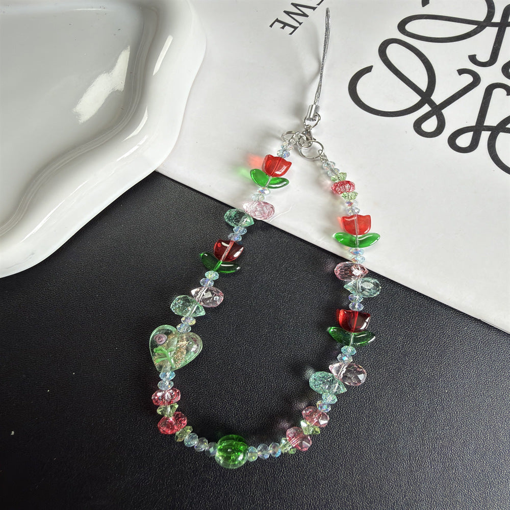 Blumen Bead Handykette Karnz