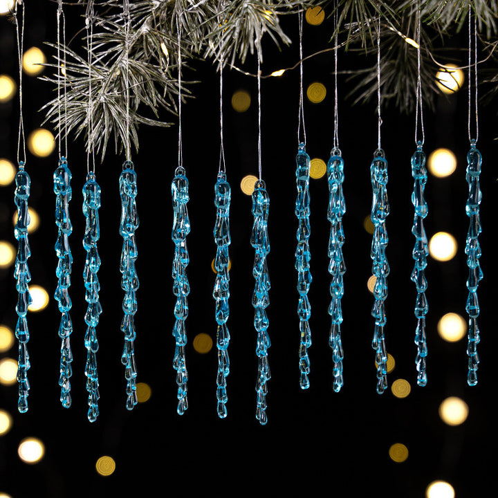 Dekorative Weihnachtslichterkette mit Eiszapfen-Design Karnz