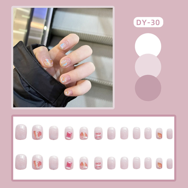 Funkelnd Glitzernd Press-On Nagelset Karnz