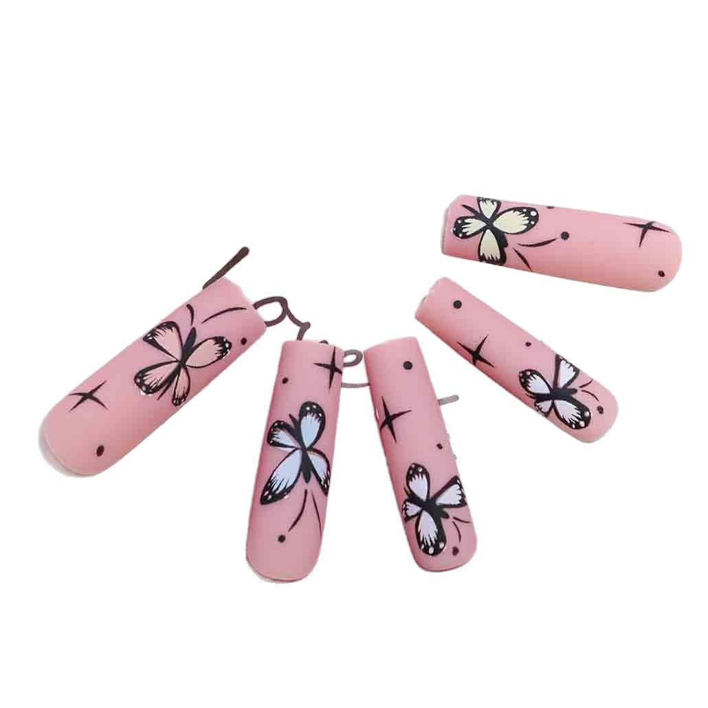 Künstlerische florale Ombre-Nagelspitzen Karnz