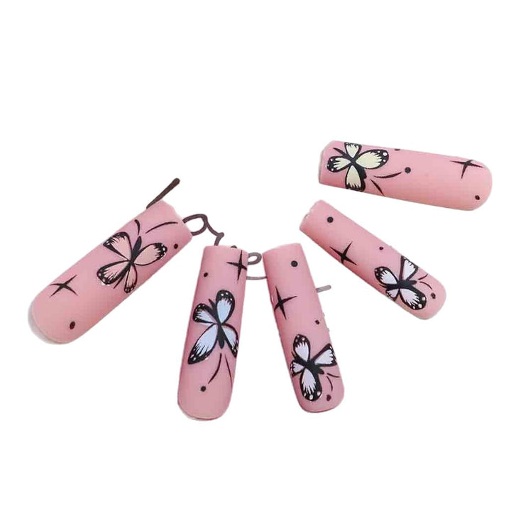 Künstlerische florale Ombre-Nagelspitzen Karnz