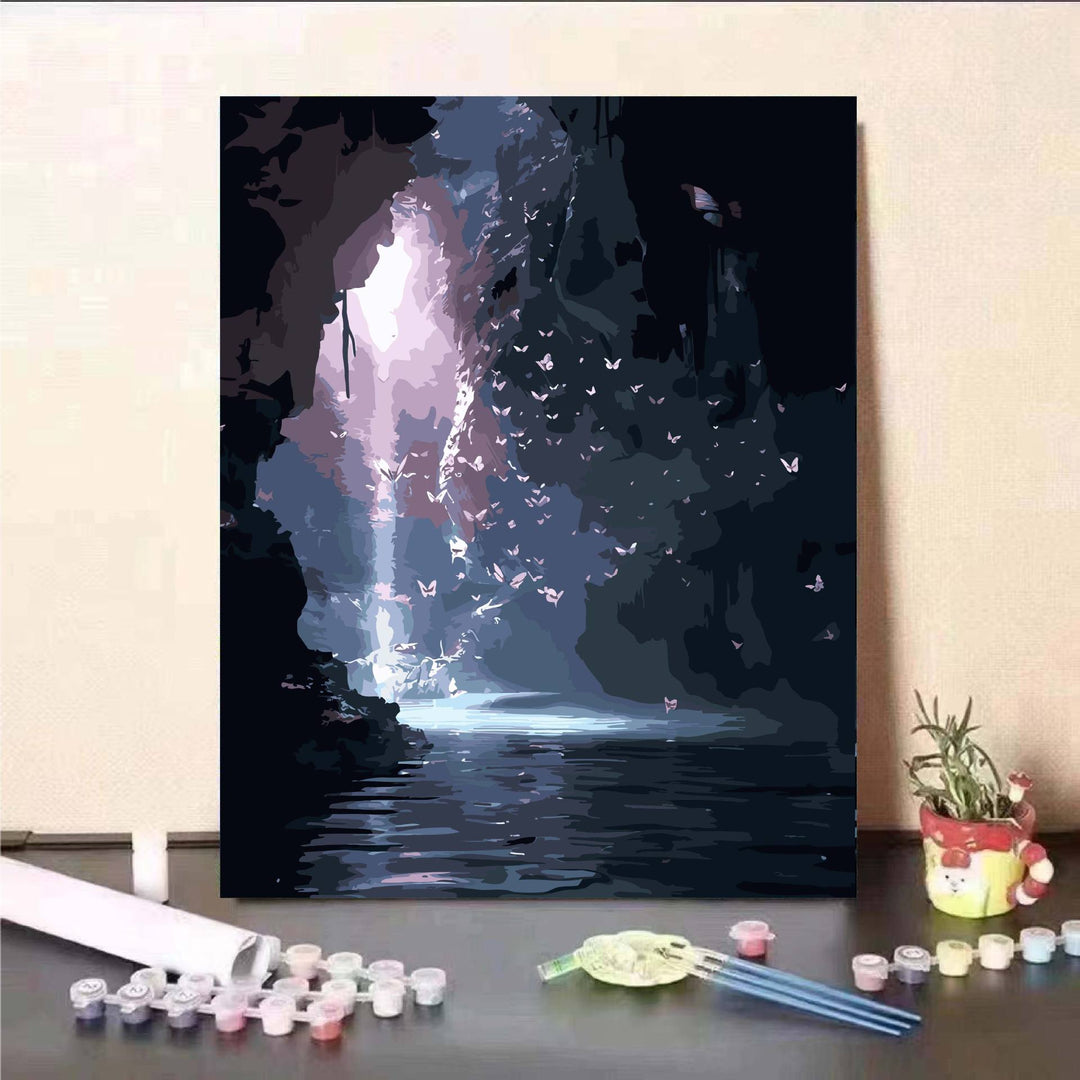 Floral Fantasy Malen nach Zahlen Wandkunst Karnz