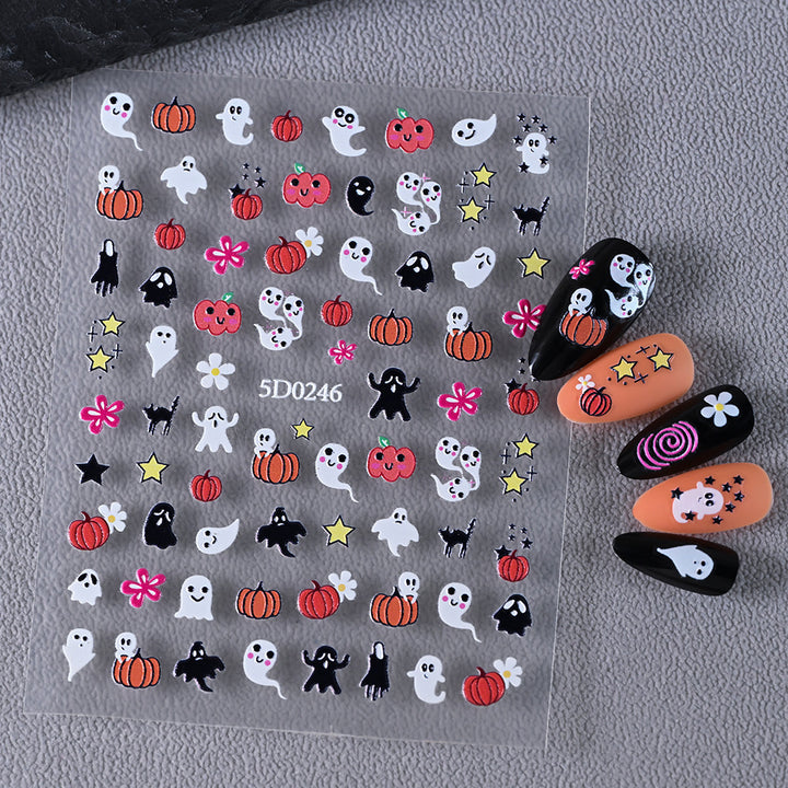 Halloween-Themen Nagelkunst Aufkleber Set
