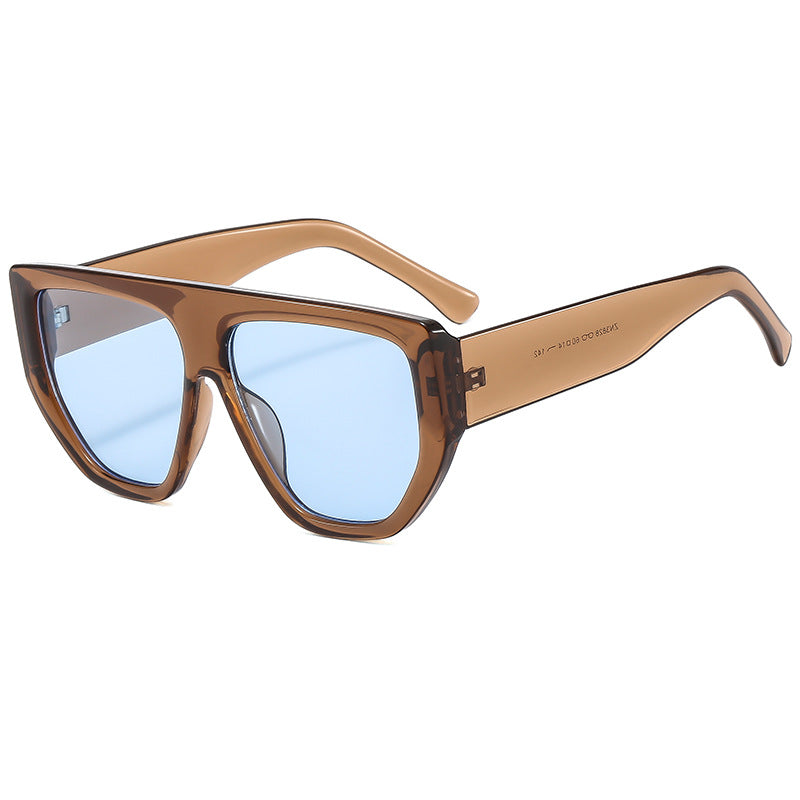 Damen Oversized Sonnenbrille mit stylischem geometrischen Rahmen Karnz