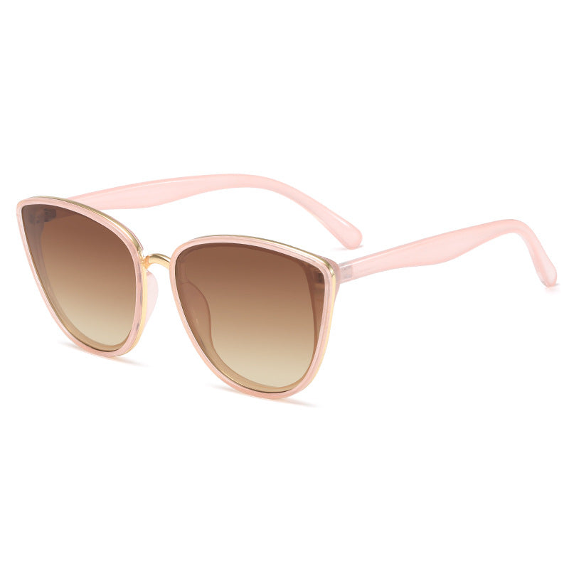 Damen Cat-Eye Sonnenbrille mit transparentem Rahmen und UV-Schutz Karnz