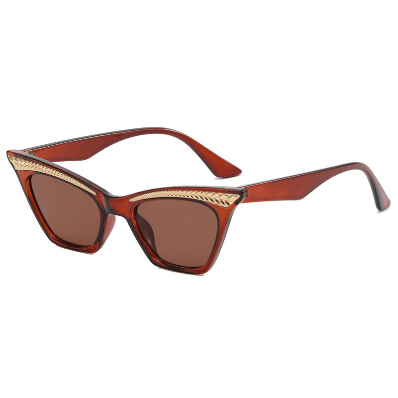 Damen Cat-Eye Sonnenbrille mit luxuriösem Detail Karnz