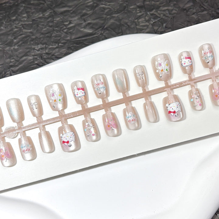 Verspielt Charakter-Themen Druck-On Nagelkunst Set