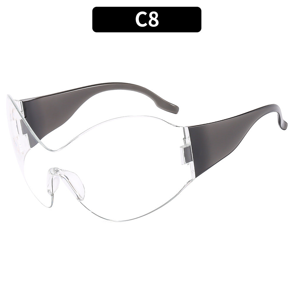 Futuristische Vollrahmen-Schild-Sonnenbrille