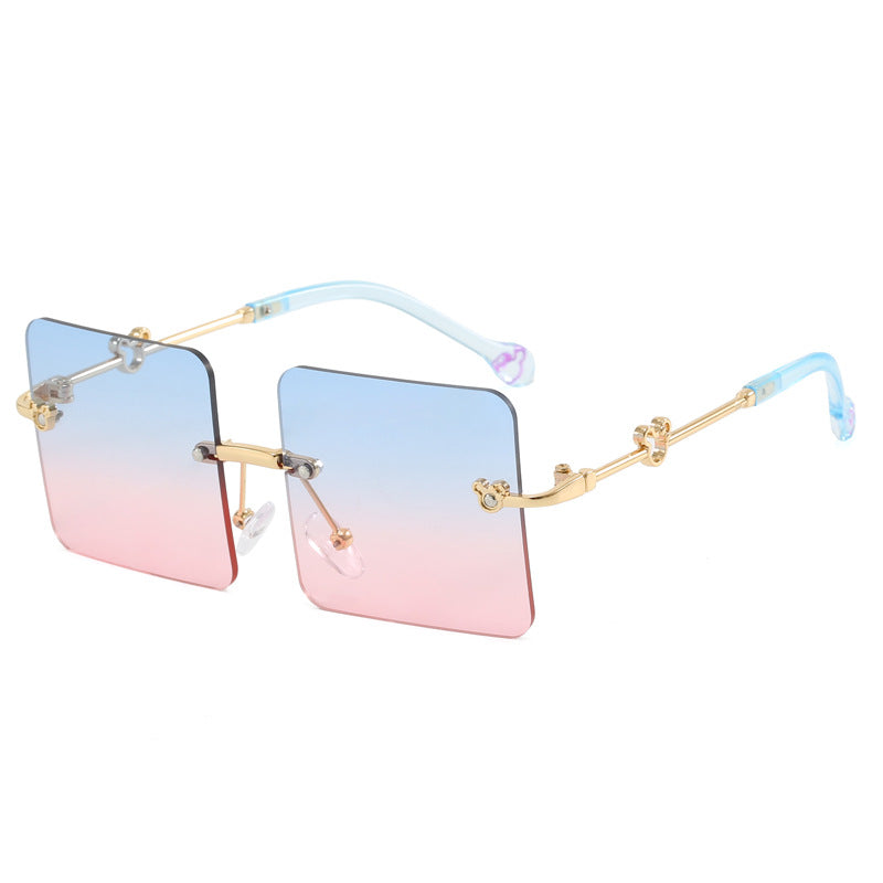 Damen quadratische Sonnenbrille mit luxuriösem, hochwertigem Rahmen Karnz