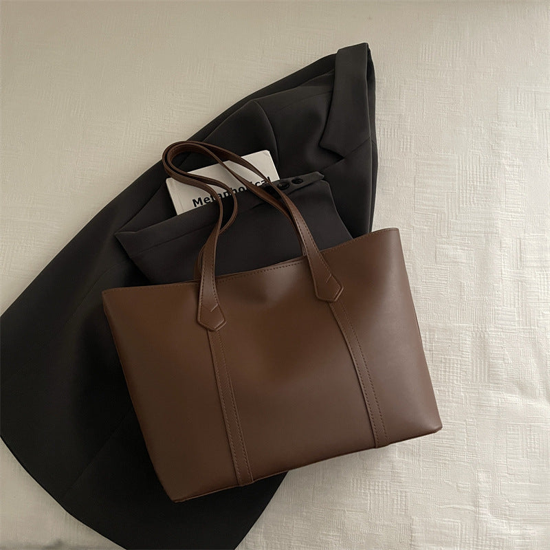 Schlichte Minimalistische Leder Tote Bag
