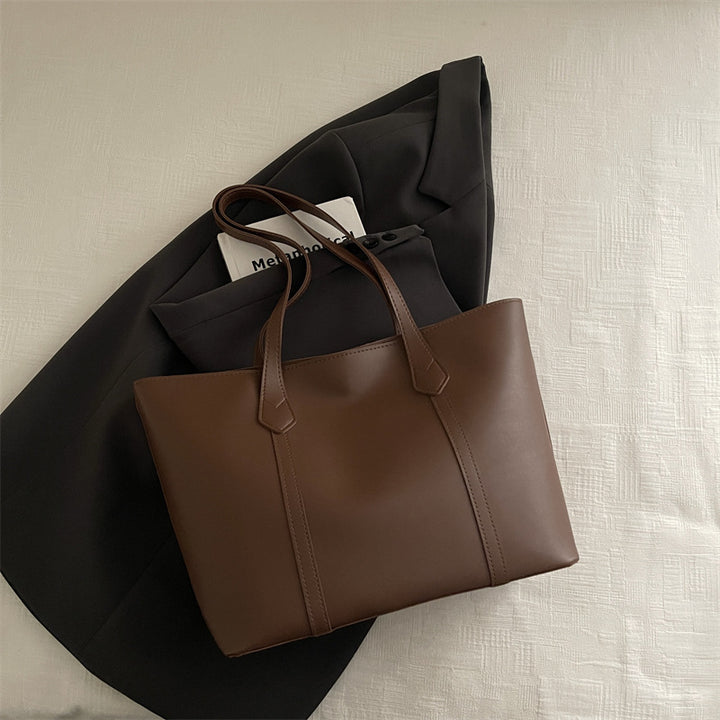 Schlichte Minimalistische Leder Tote Bag