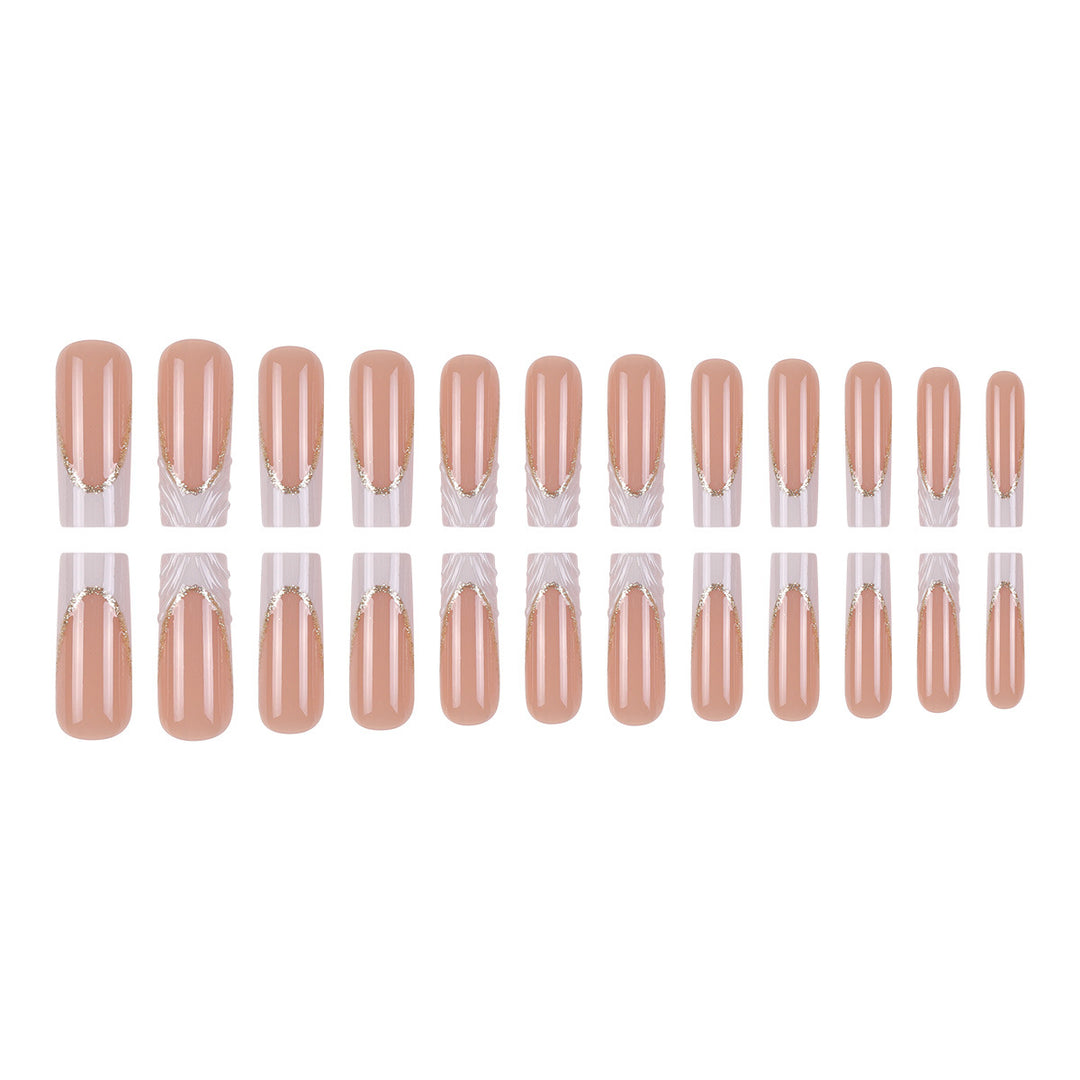 Dekorative Lange Press-On Nail Extensions Karnz