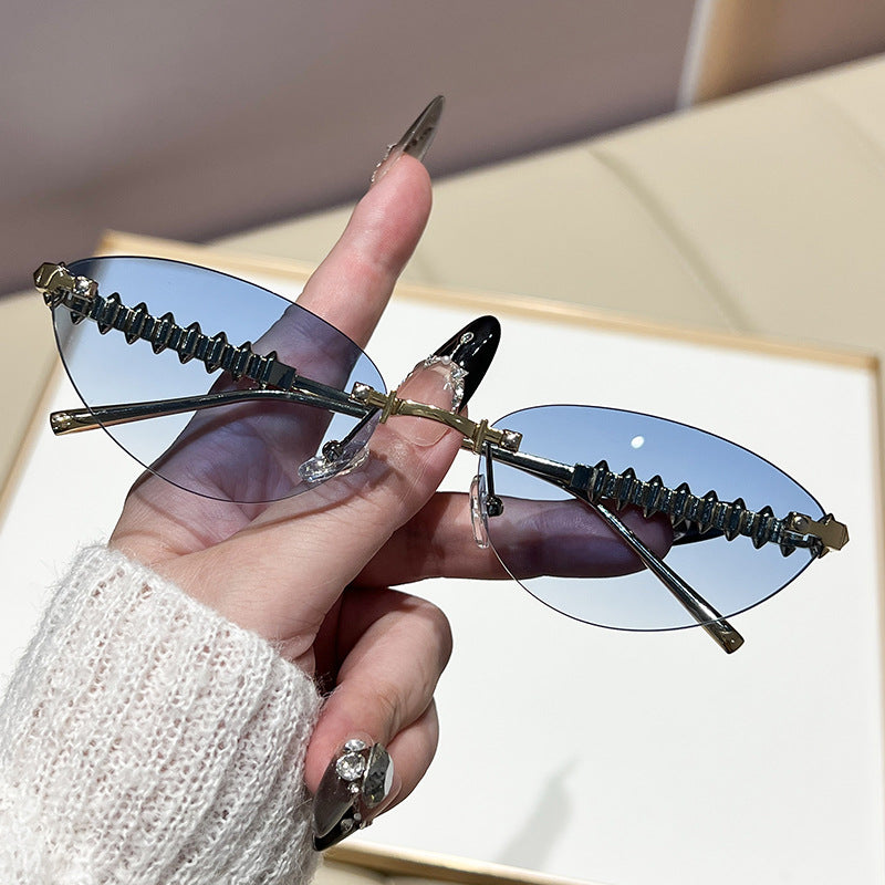 Damen modische Brille mit elegantem goldenen Rahmen Karnz