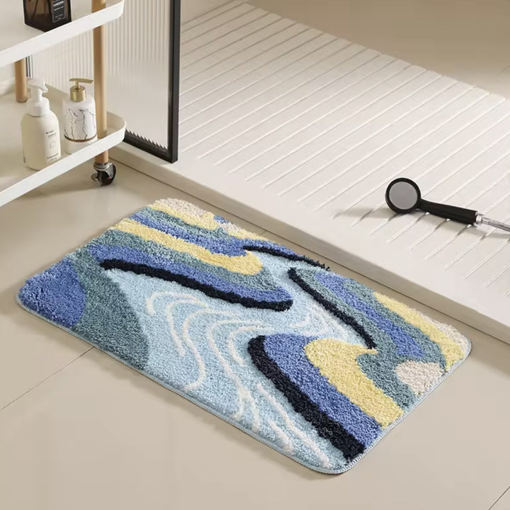 Blatt Design Badteppich