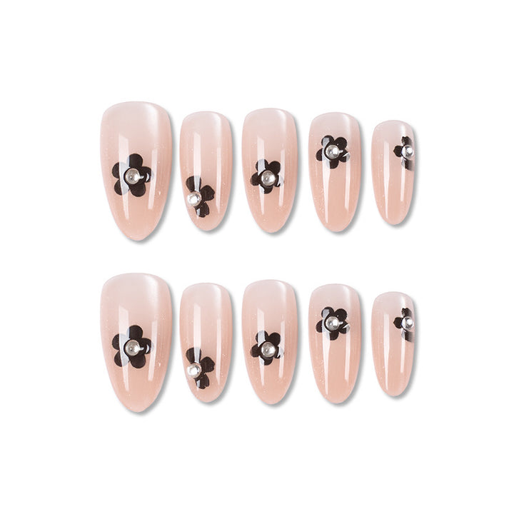 Floral Accent Press-On Nail Set Karnz