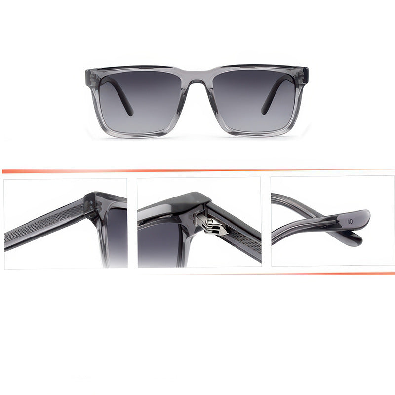 Damen modische Sonnenbrille mit klarem Kunststoffrahmen und multifunktionalen Gläsern Karnz
