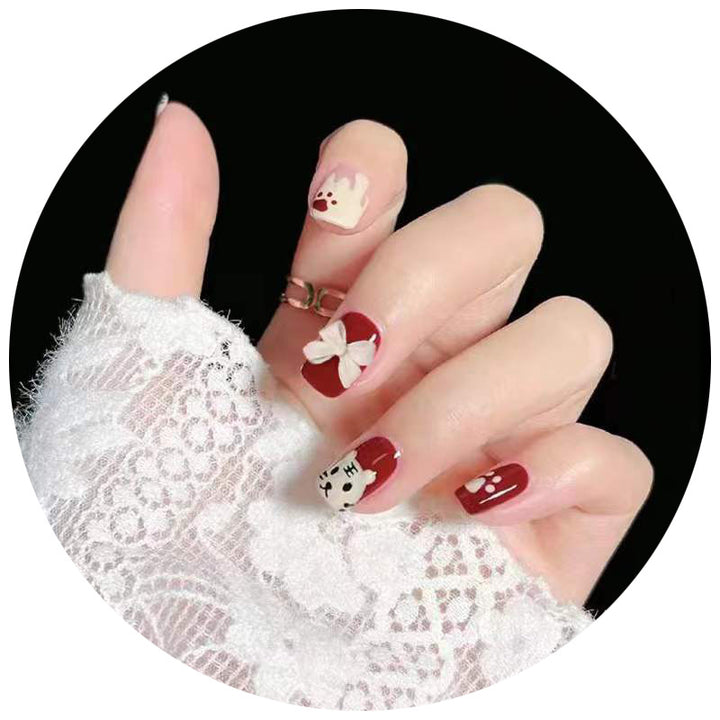 Künstlerisches saisonales Druck-Nageldesign