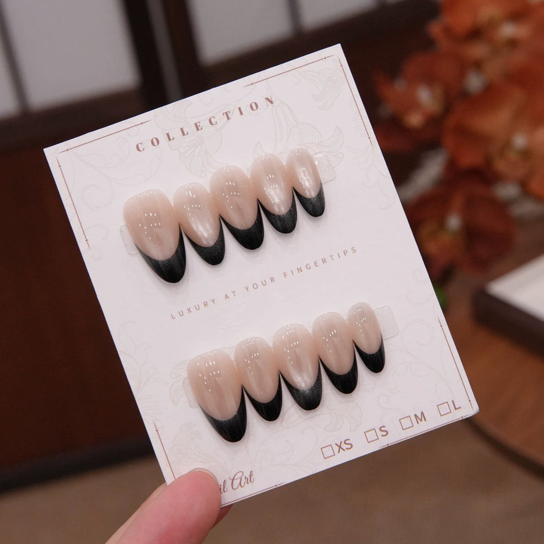 Elegante Ombre Druck-Fingernagel-Spitzen