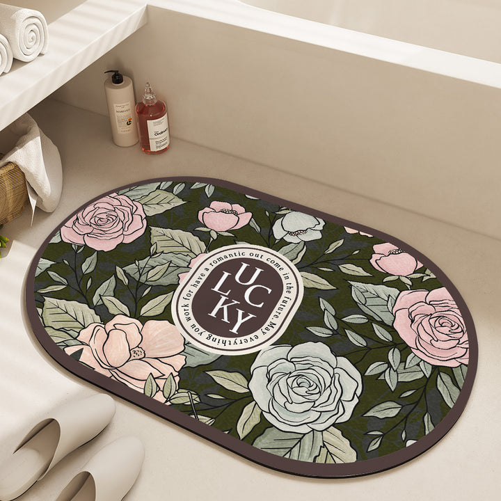 Blumenmuster Badematte Karnz